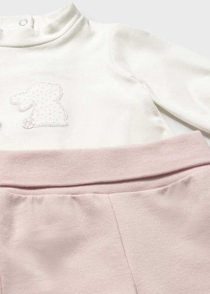 CONJUNTO NIÑA 3 PIEZAS CHALECO POLERA PANTALON ROSA BABY MAYORAL