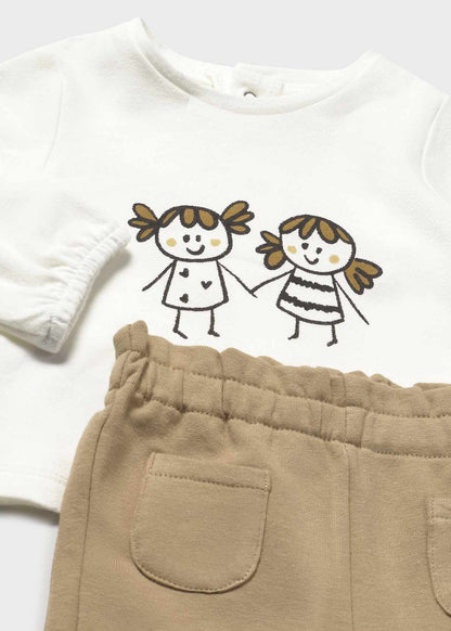 CONJUNTO NIÑA 3 PIEZAS CHAQUETA POLERA PANTALON CACAHUETE MAYORAL