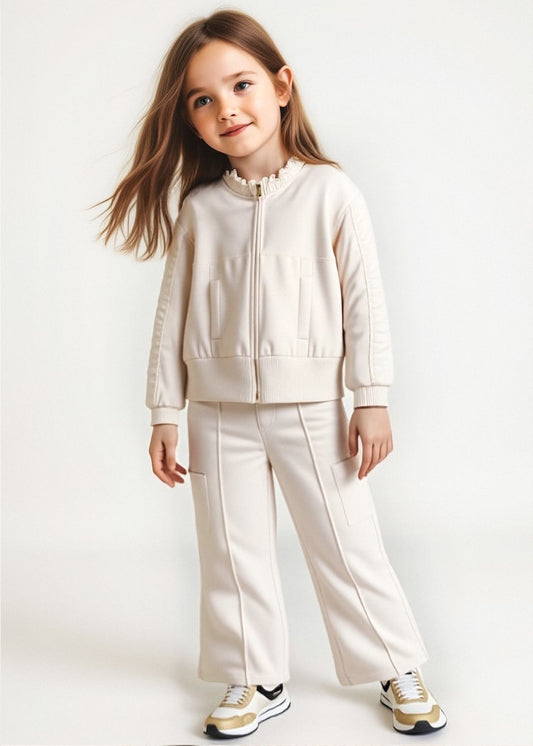 Conjunto Niña 2 Piezas Polerón y Pantalón Hueso Mayoral