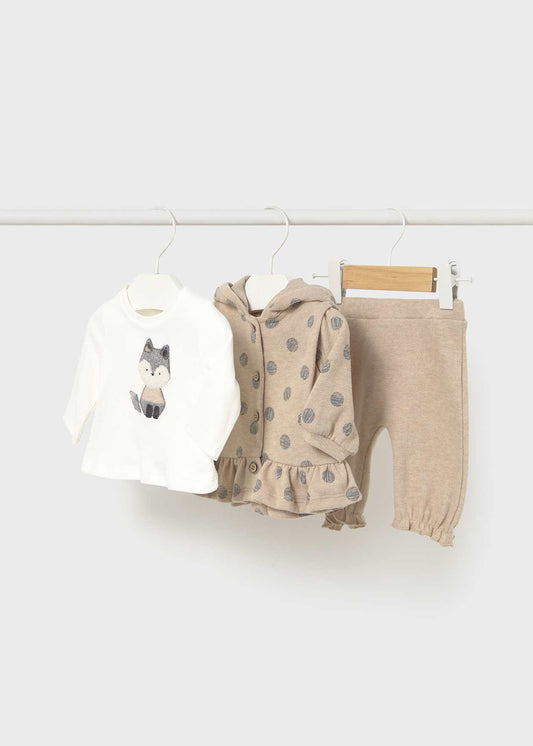 CONJUNTO NIÑA 3 PIEZAS CHAQUETA POLERA CALZA CEREAL MAYORAL
