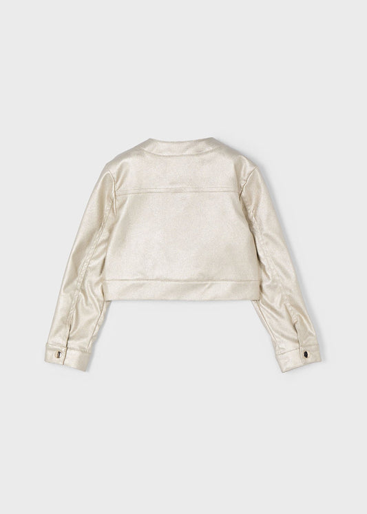 Chaqueta vestir niña dorado Mayoral - detalle