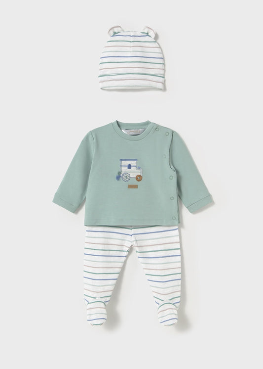 CONJUNTO NIÑO 3 PIEZAS POLERA PANTY GORRO JADE MAYORAL