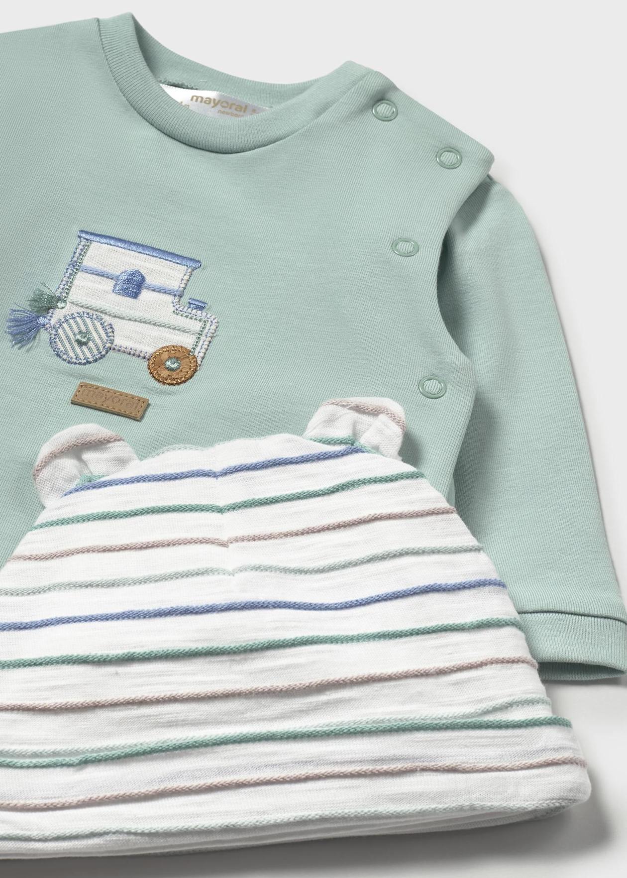 CONJUNTO NIÑO 3 PIEZAS POLERA PANTY GORRO JADE MAYORAL