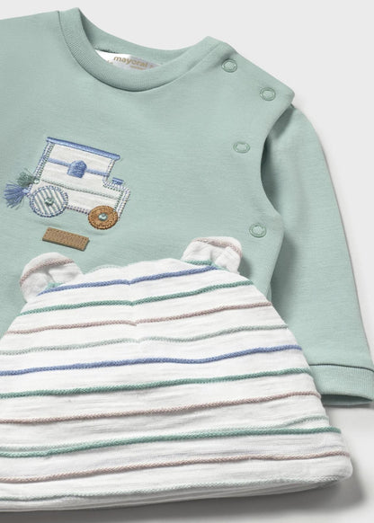 CONJUNTO NIÑO 3 PIEZAS POLERA PANTY GORRO JADE MAYORAL