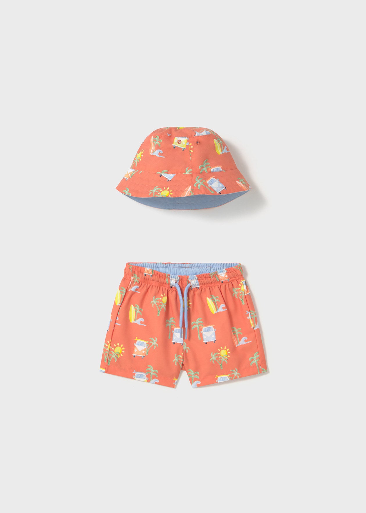 TRAJE DE BAÑO NIÑO SHORT Y GORRO CORAL MAYORAL