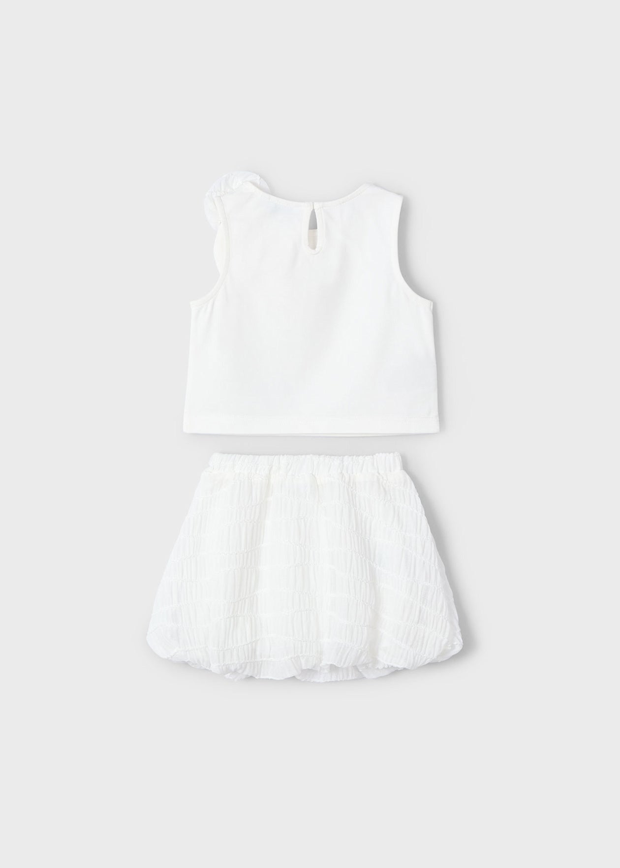 CONJUNTO NIÑA 2 PIEZAS POLERA Y FALDA CRUDO MAYORAL