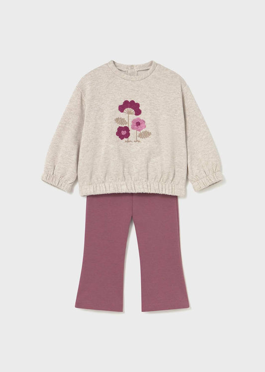 CONJUNTO NIÑA 2 PIEZAS POLERON Y CALZA ROSADO MAYORAL