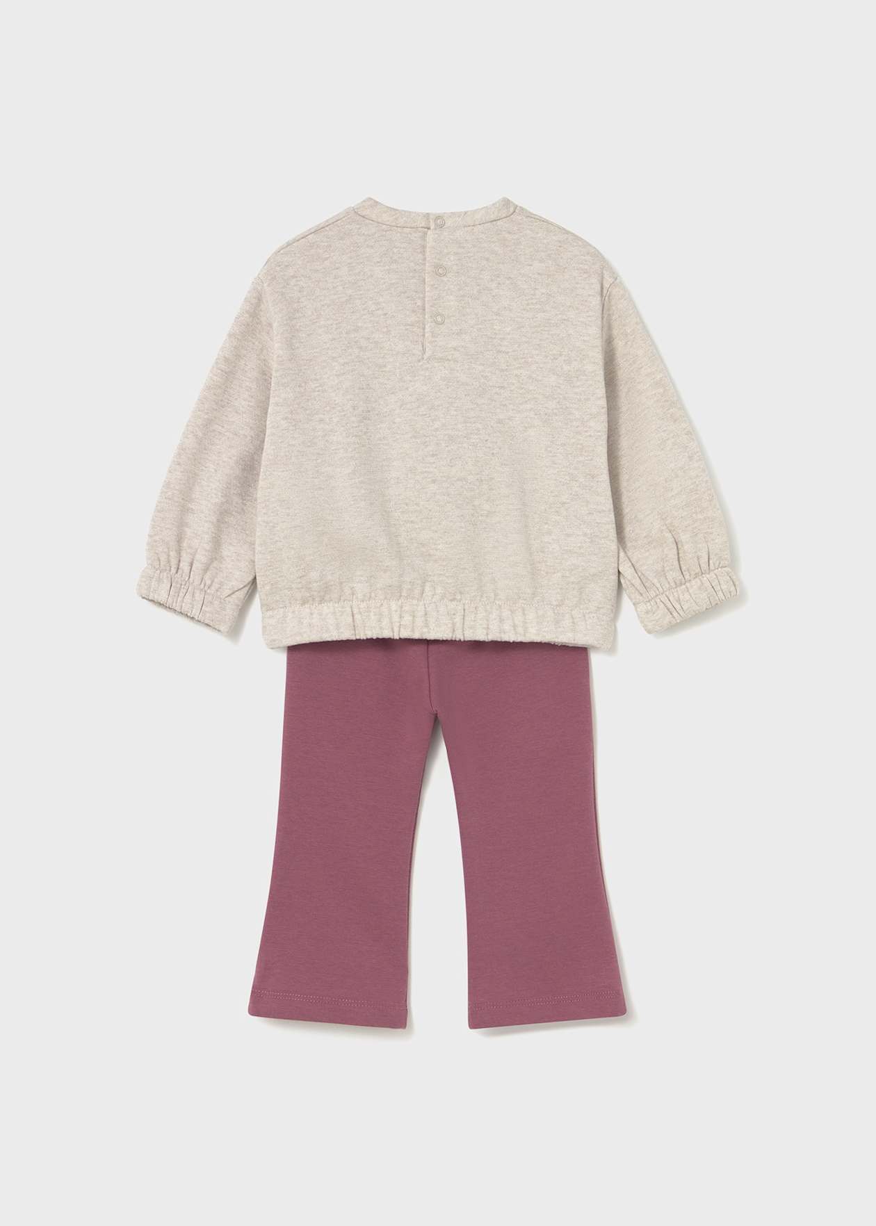 Conjunto niña polerón y calza campana rosado Mayoral - detalle