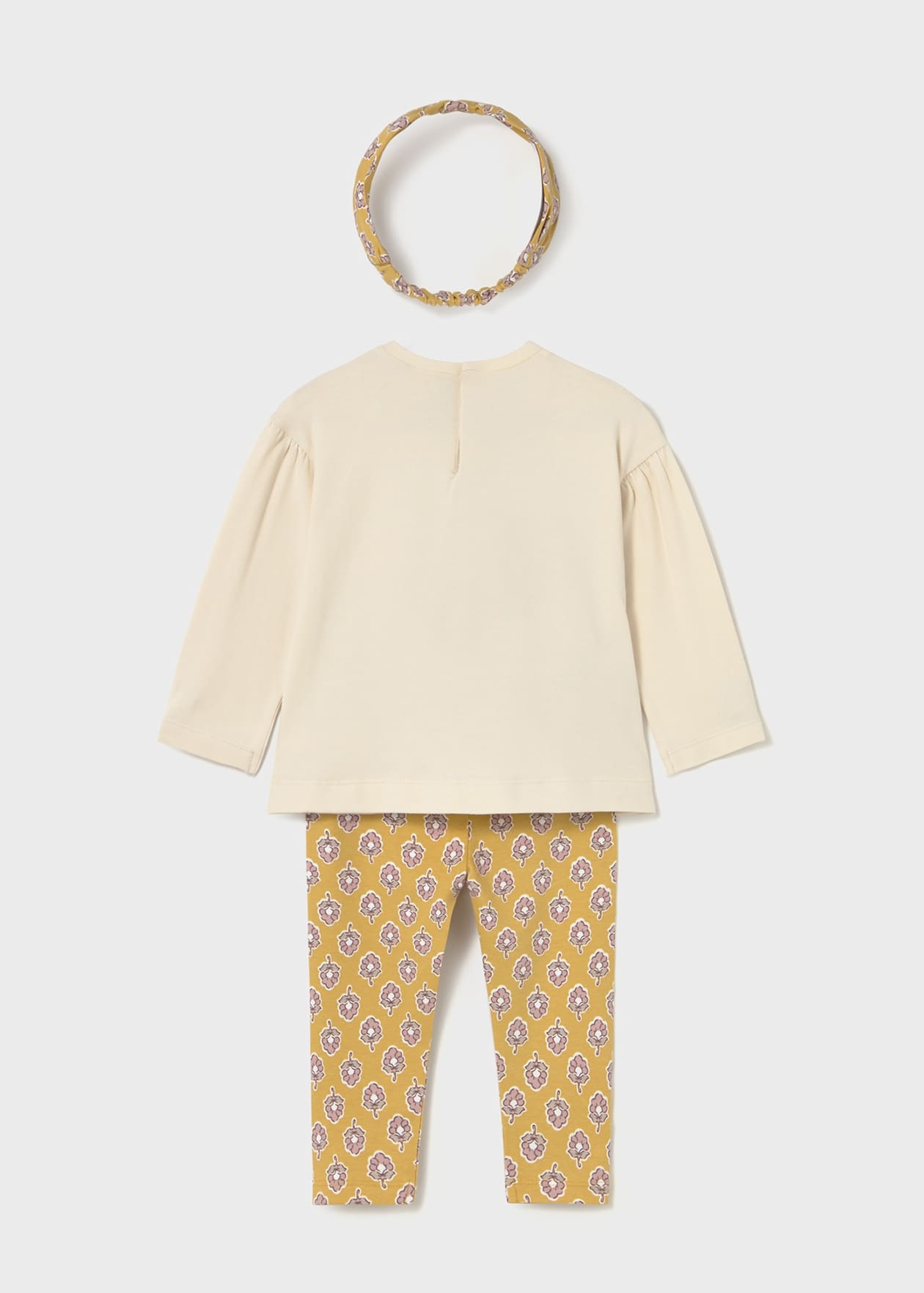CONJUNTO NIÑA 3 PIEZAS POLERA CALZA DIADEMA MIEL MAYORAL