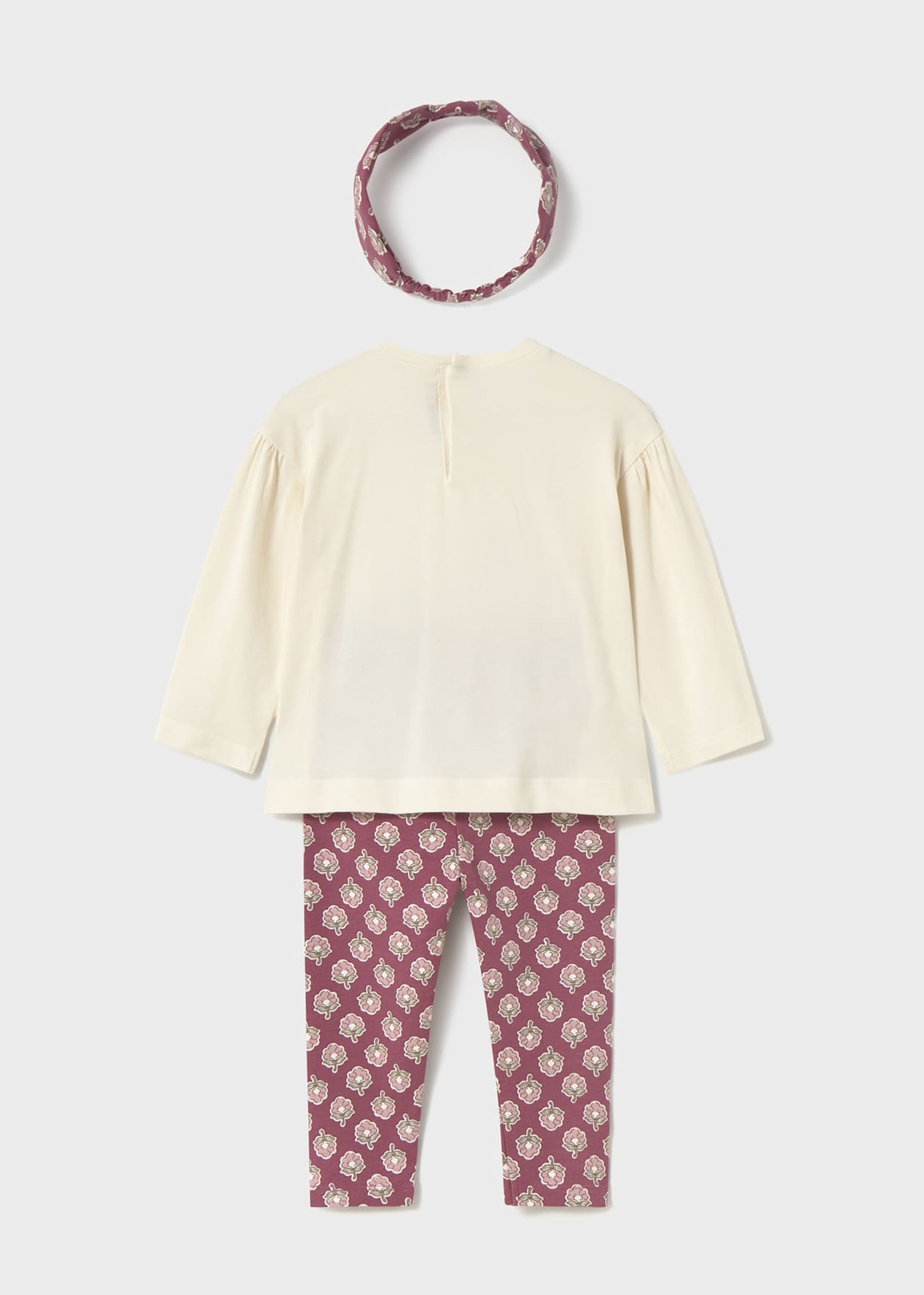 CONJUNTO NIÑA 3 PIEZAS POLERA CALZA DIADEMA ROSADO MAYORAL