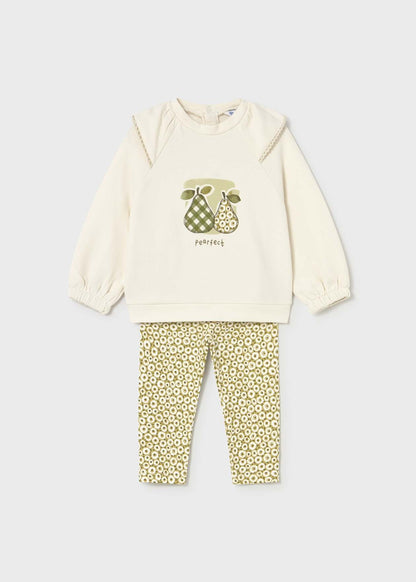 CONJUNTO NIÑA 2 PIEZAS POLERA CALZA ACEITE MAYORAL