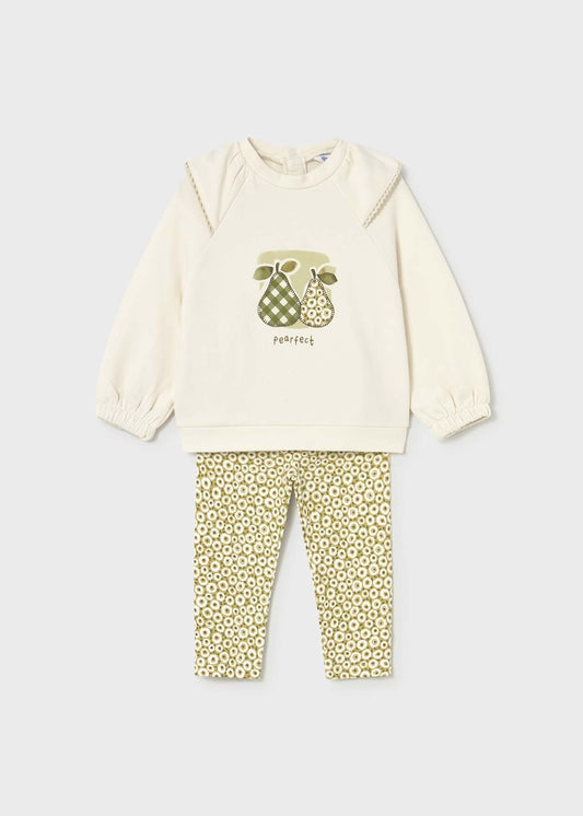 CONJUNTO NIÑA 2 PIEZAS POLERA CALZA ACEITE MAYORAL