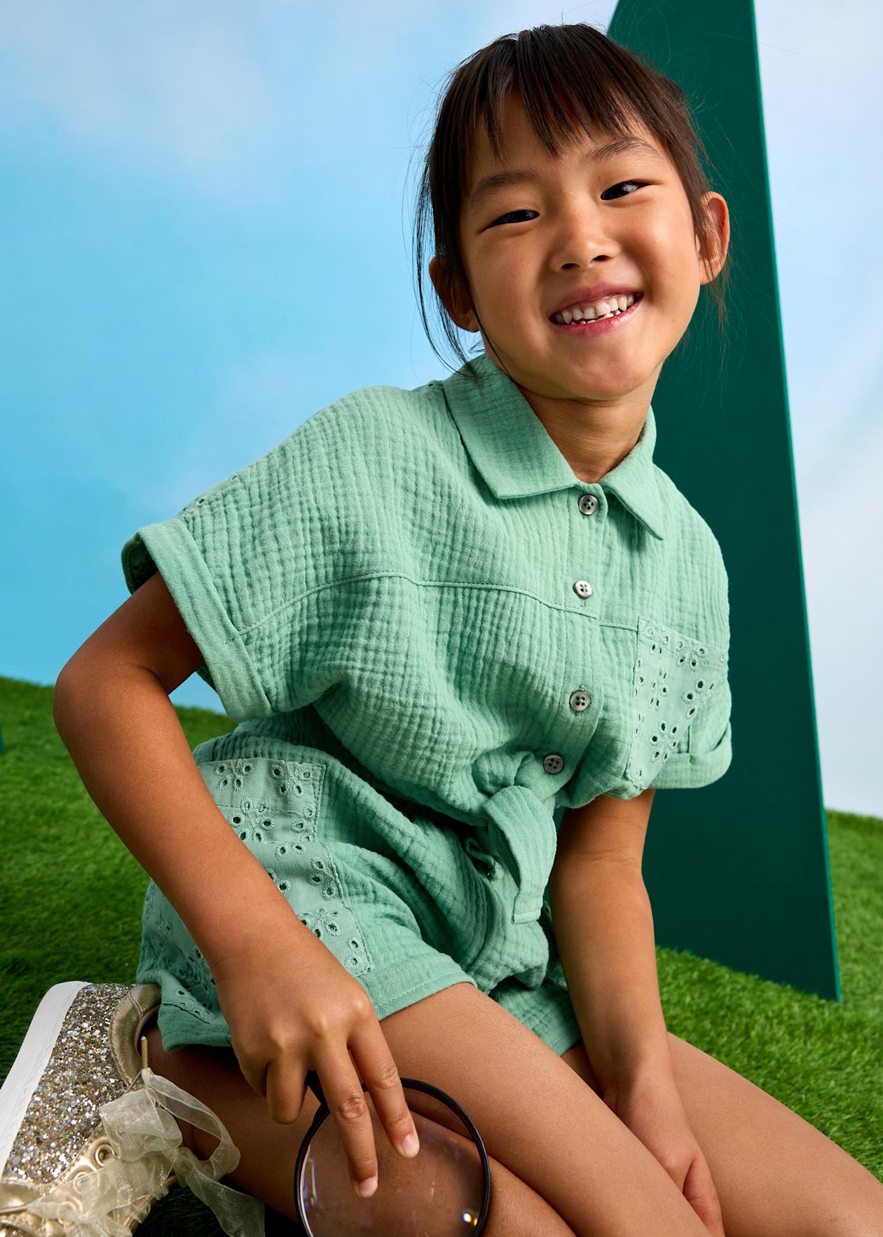 CONJUNTO NIÑA 2 PIEZAS BLUSA Y SHORT MENTA MAYORAL