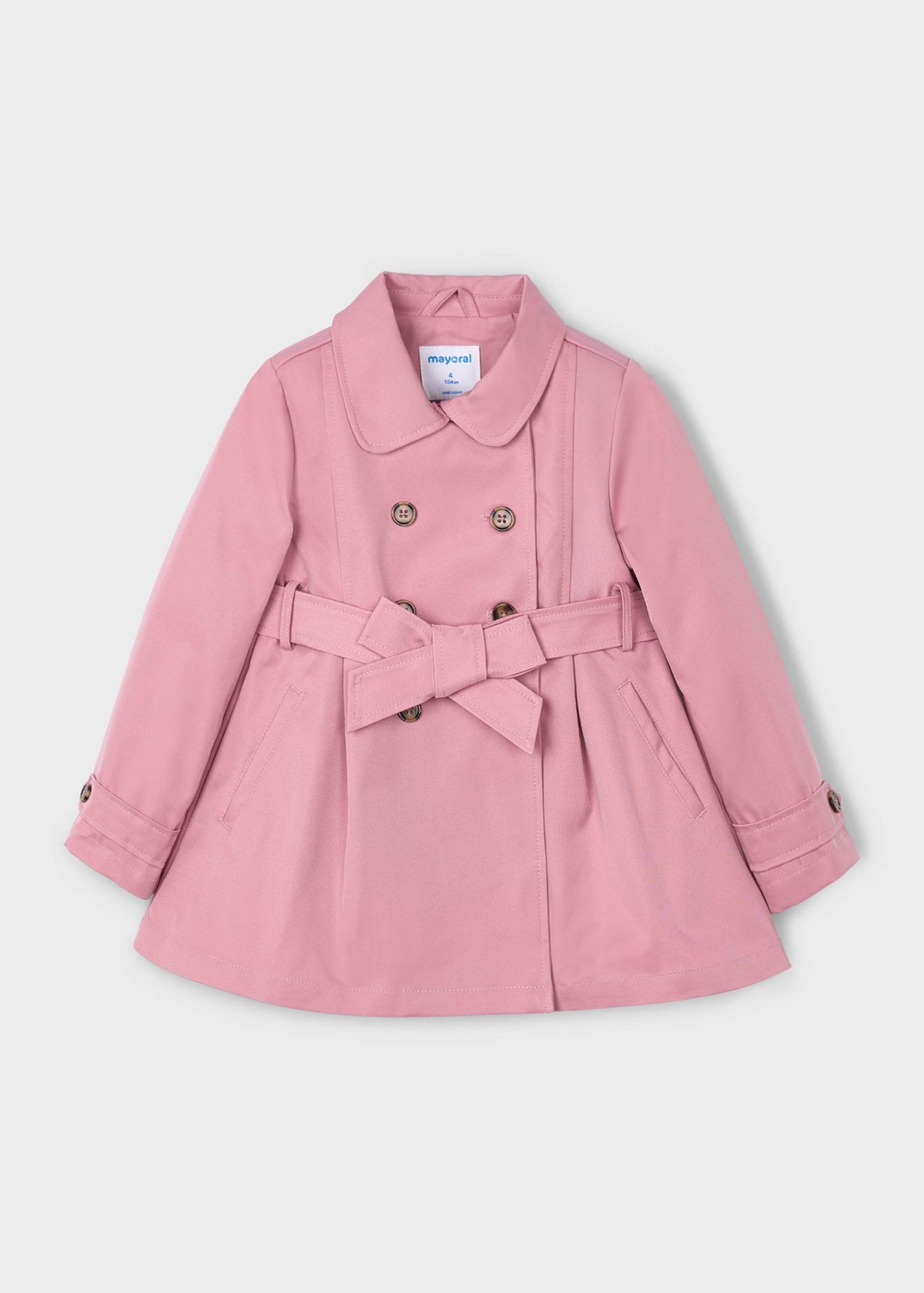 Chaqueta gabardina rosado Mayoral niña - vista frontal