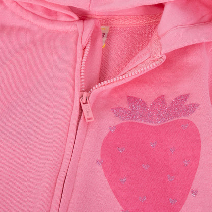 POLERON NIÑA CIERRE ROSADO