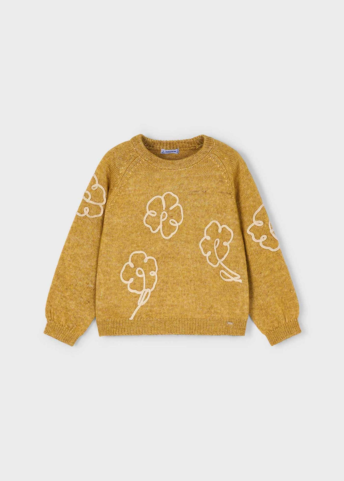 SUETER NIÑA FLORES MOSTAZA MAYORAL