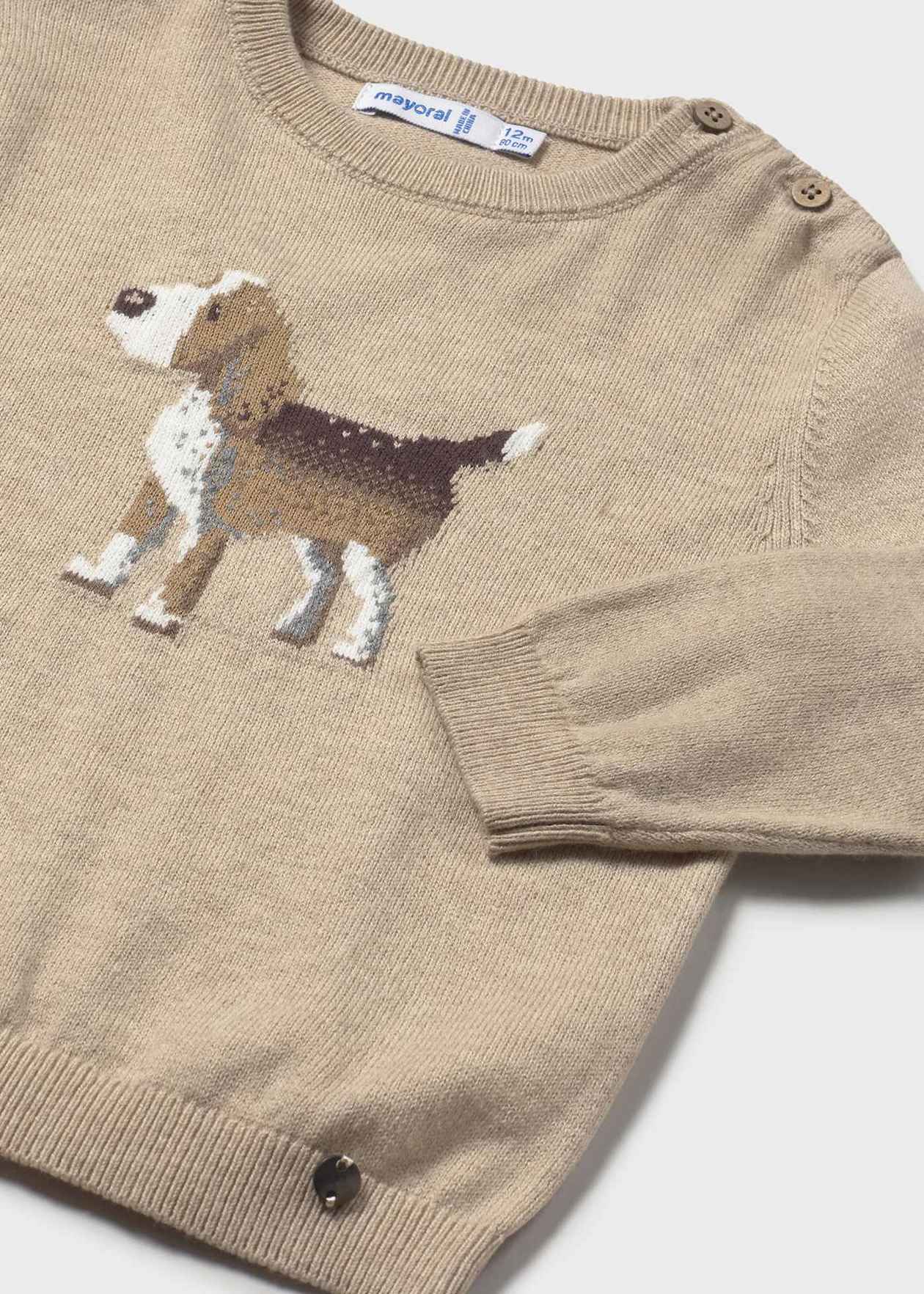 SUETER NIÑO PERRITO BEIGE MAYORAL