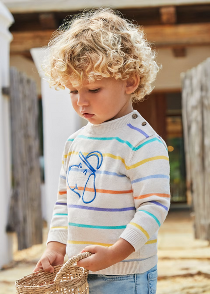 SUÉTER NIÑO PERRITO RAYAS MAYORAL