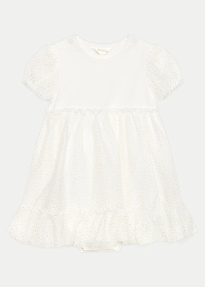 VESTIDO NIÑA MARIPOSA DIADEMA BLANCO MAYORAL