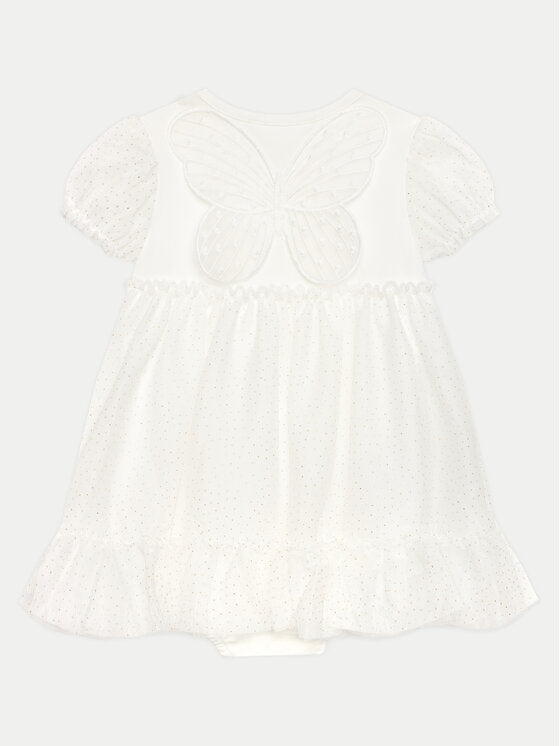 VESTIDO NIÑA MARIPOSA DIADEMA BLANCO MAYORAL