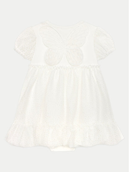 VESTIDO NIÑA MARIPOSA DIADEMA BLANCO MAYORAL