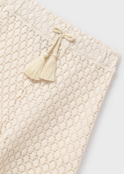 PANTALON PUNTO CALADO HUESO MAYORAL