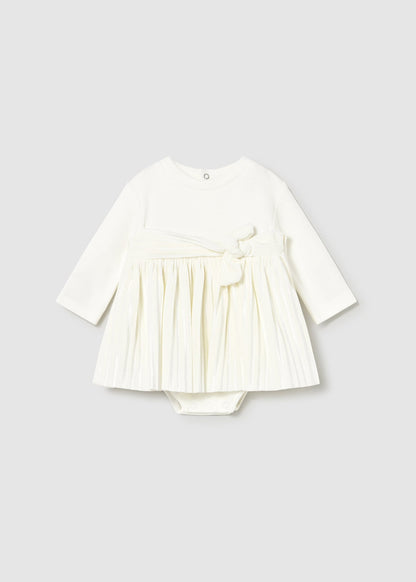 VESTIDO NIÑA COMBINADO CRUDO MAYORAL