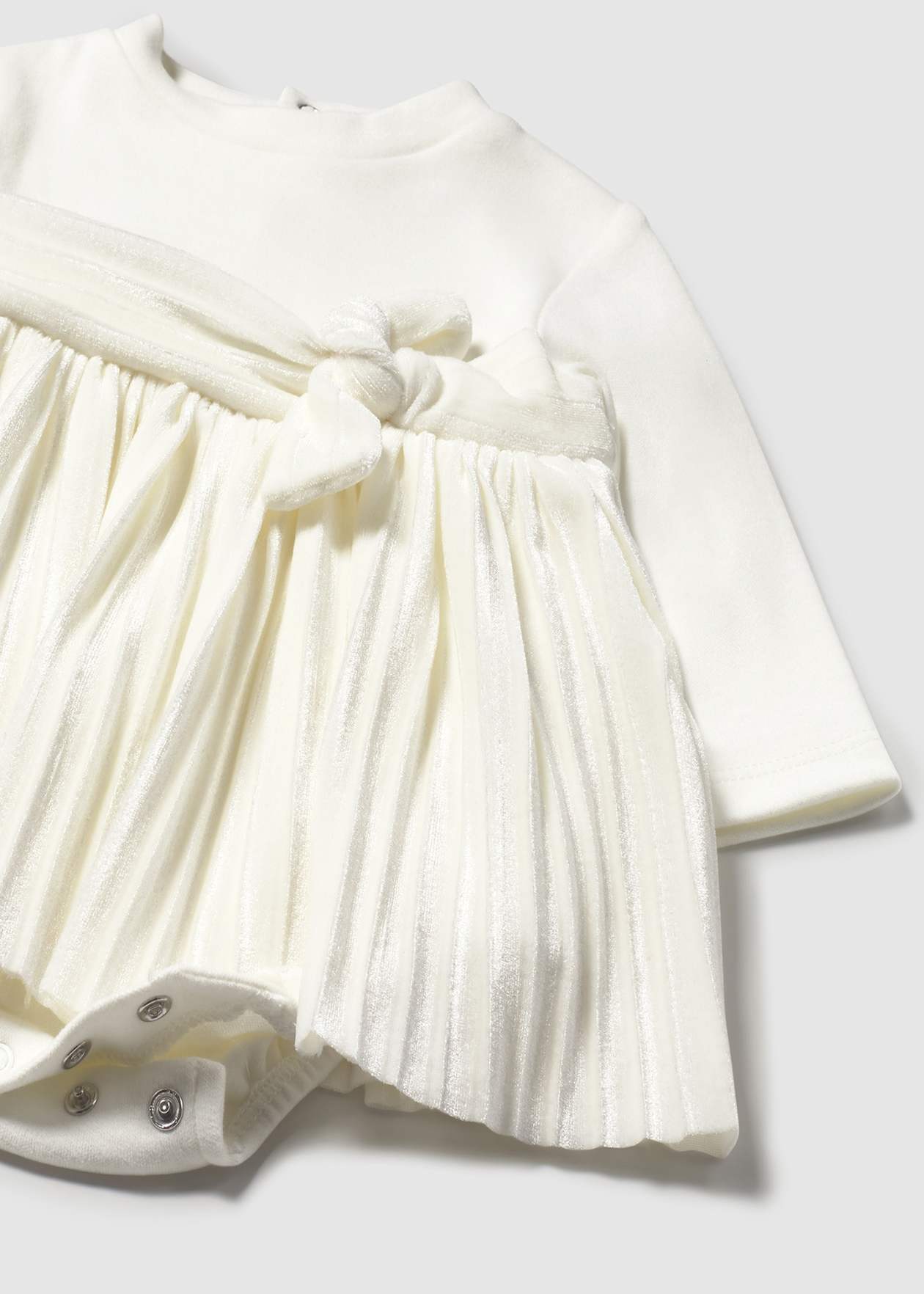 VESTIDO NIÑA COMBINADO CRUDO MAYORAL