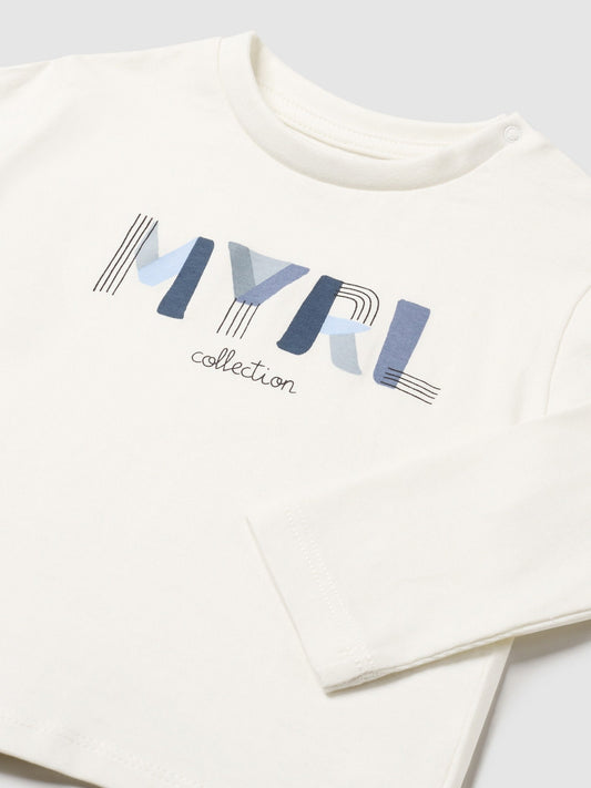 Polera niño letras blancas Mayoral - detalle