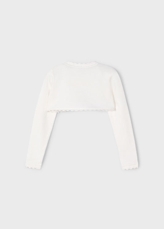 Chaleco niña bolero esencial blanco Mayoral - detalle