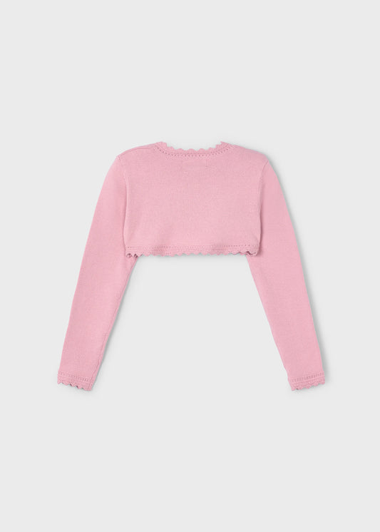 Chaleco niña bolero esencial rosado Mayoral - detalle