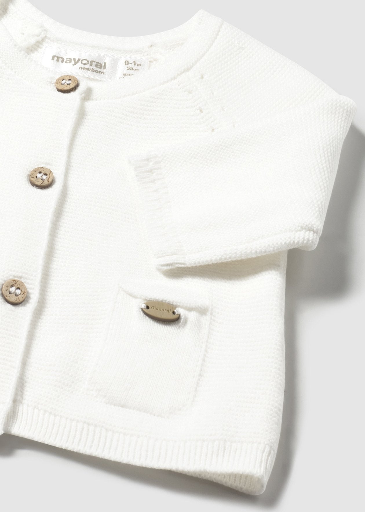 CHALECO NIÑA BLANCO NATURAL MAYORAL