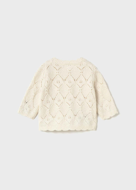 Chaleco niña milk Mayoral - detalle punto tricot