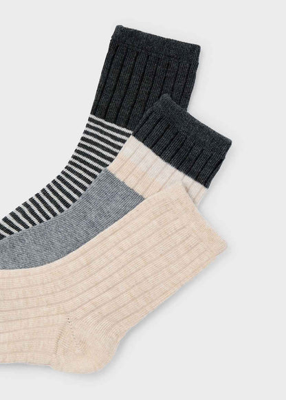 SET CALCETINES NIÑO 3 PARES BEIGE MAYORAL