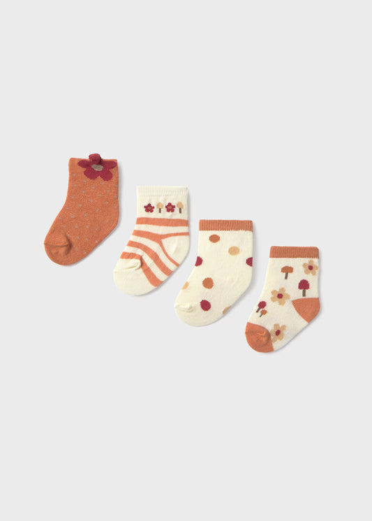 SET CALCETINES NIÑA 4 PARES CANELA MAYORAL
