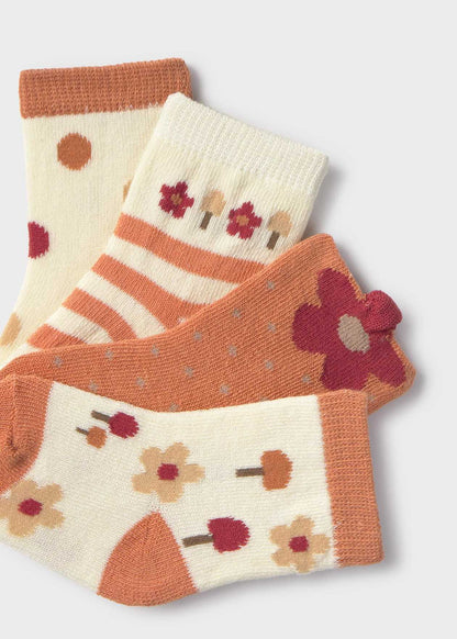 SET CALCETINES NIÑA 4 PARES CANELA MAYORAL