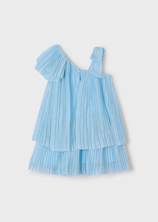 Vestido Niña Plisado Punto Cielo Mayoral
