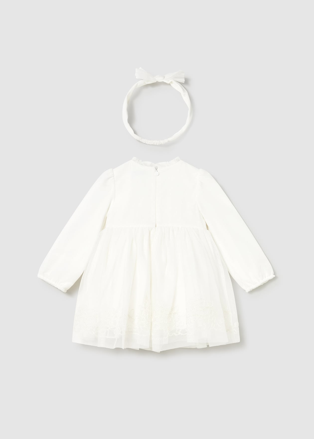 VESTIDO NIÑA CEREMONIA TUL CRUDO MAYORAL