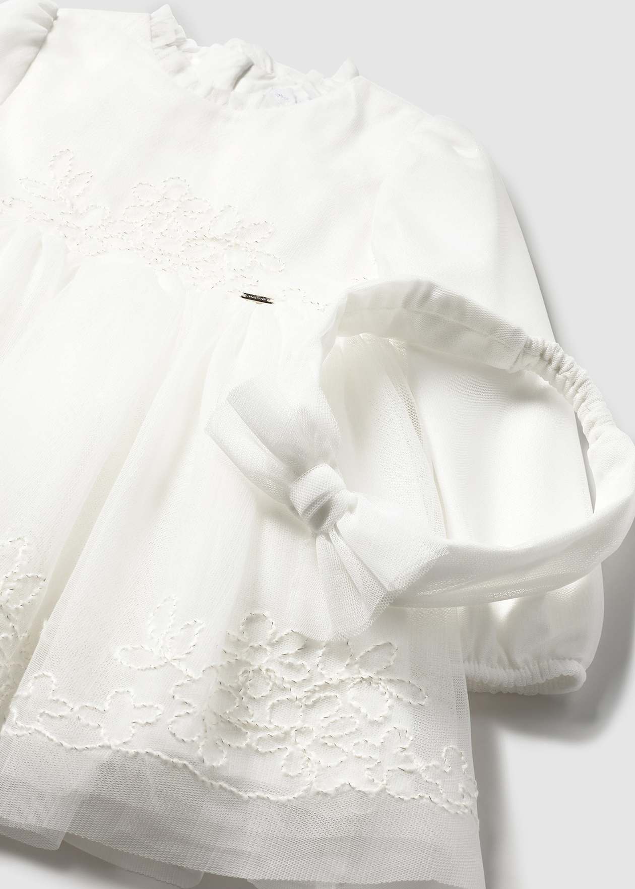 VESTIDO NIÑA CEREMONIA TUL CRUDO MAYORAL