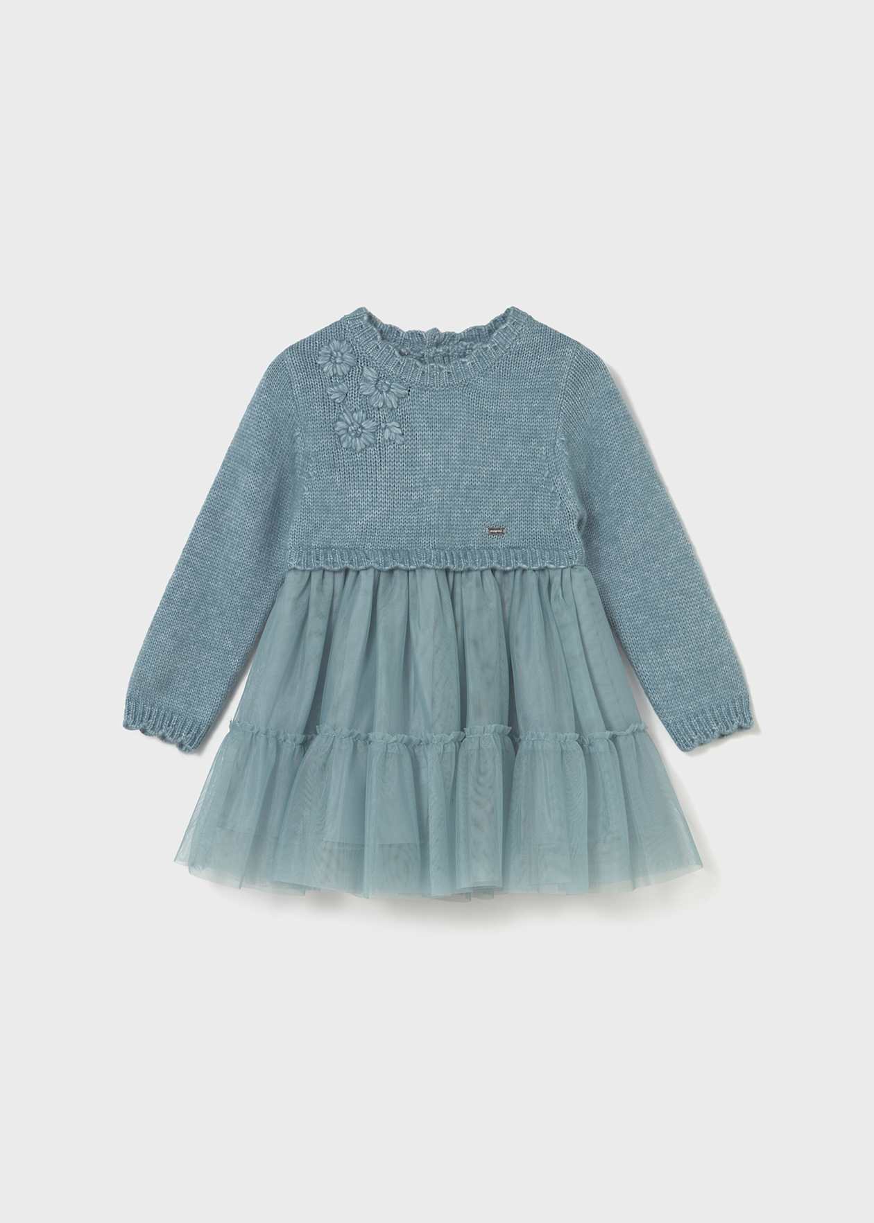 VESTIDO NIÑA COMBINADO TRICOT BLUE MAYORAL