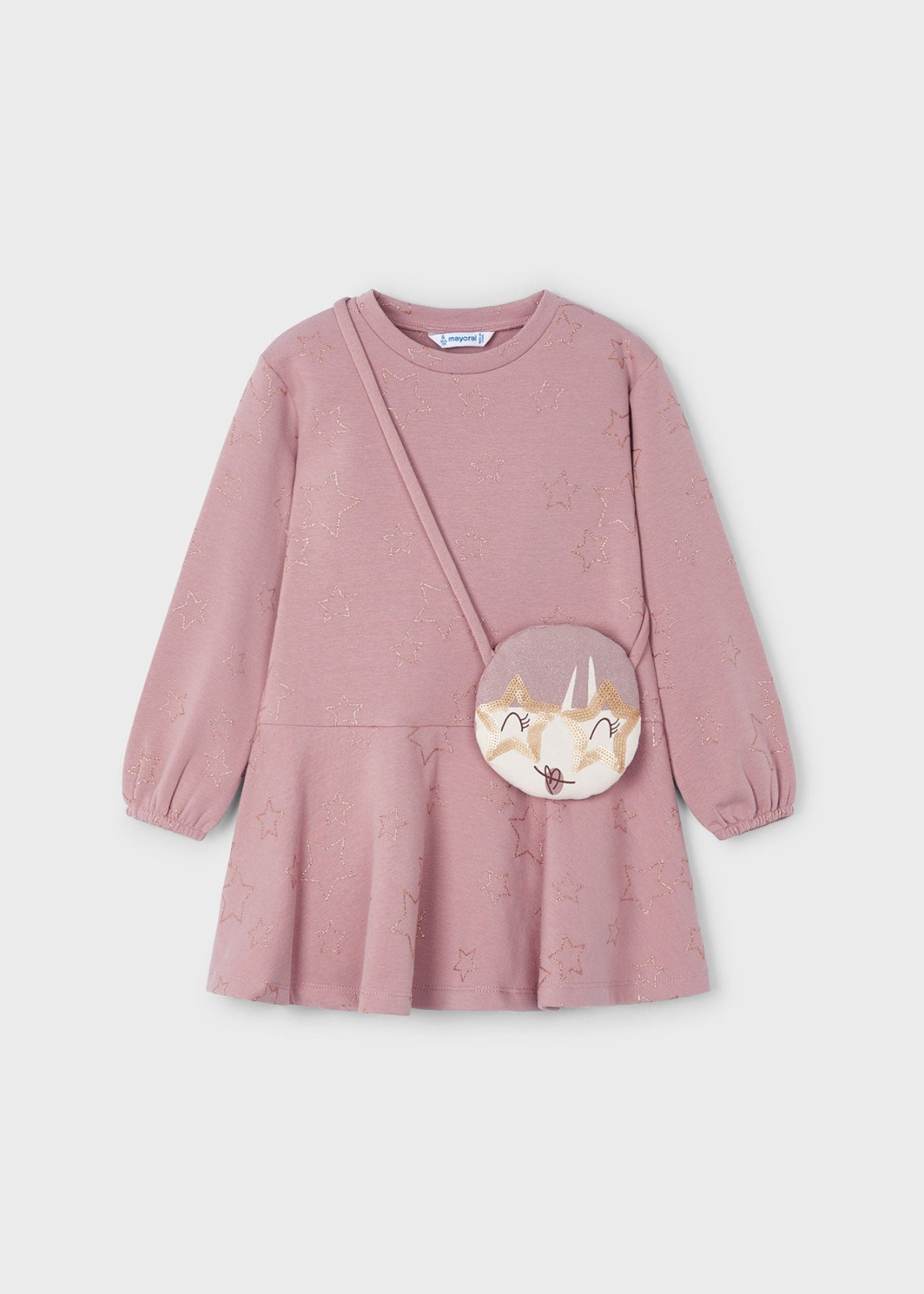 VESTIDO NIÑA ROSADO CON CARTERA MAYORAL