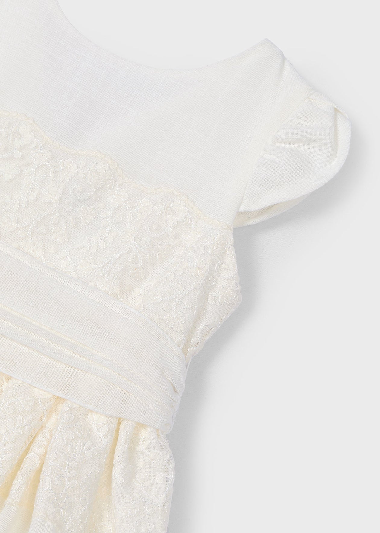 VESTIDOS NIÑA PUNTILLAS CRUDO MAYORAL