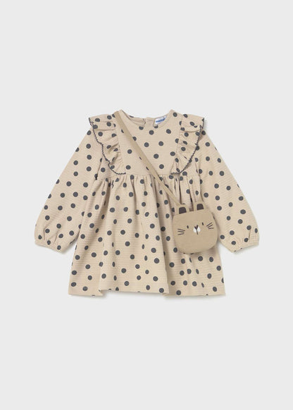 VESTIDO NIÑA ESTAMPADO CON BOLSO TAPIOCA MAYORAL