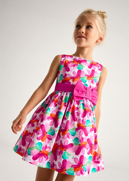 VESTIDO NIÑA ESTAMPADO MAGENTA MAYORAL