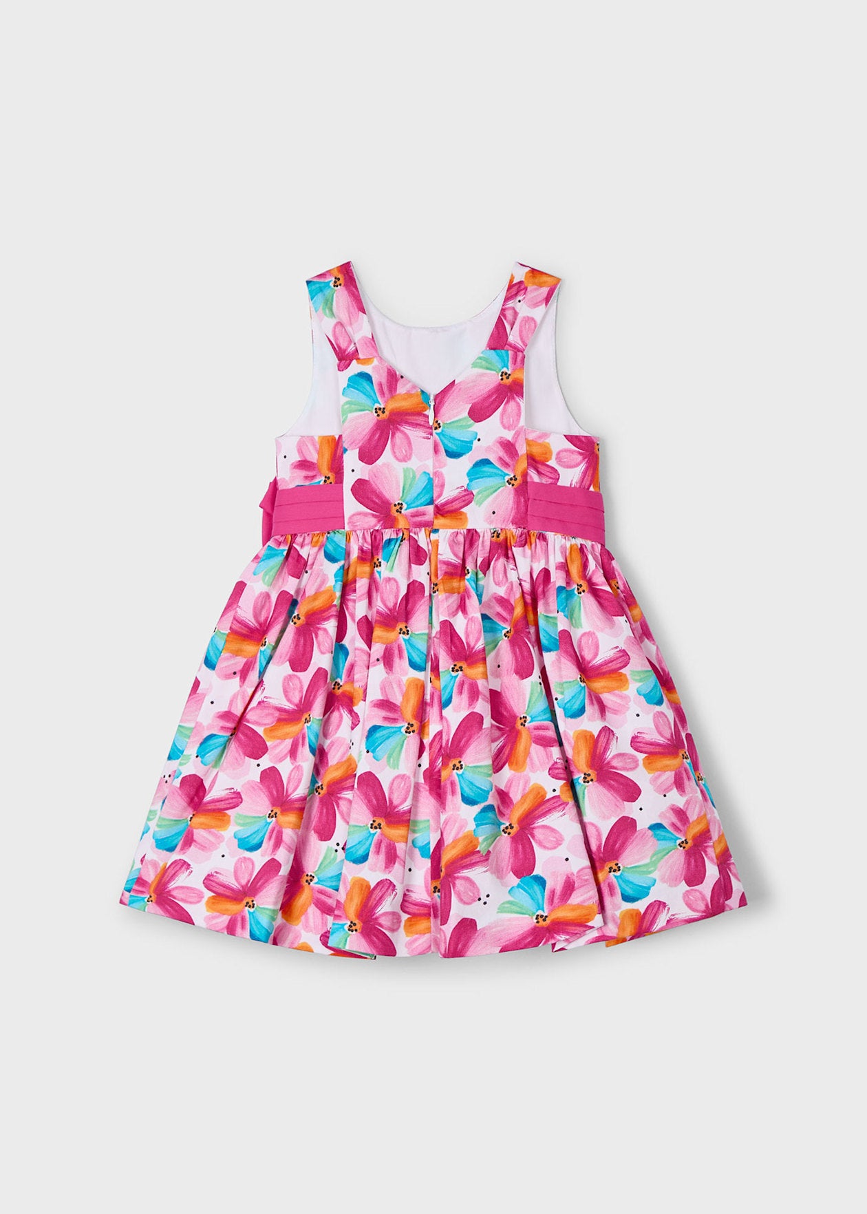 VESTIDO NIÑA ESTAMPADO MAGENTA MAYORAL