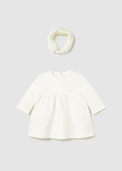 VESTIDO NIÑA CON DIADEMA CRUDO MAYORAL