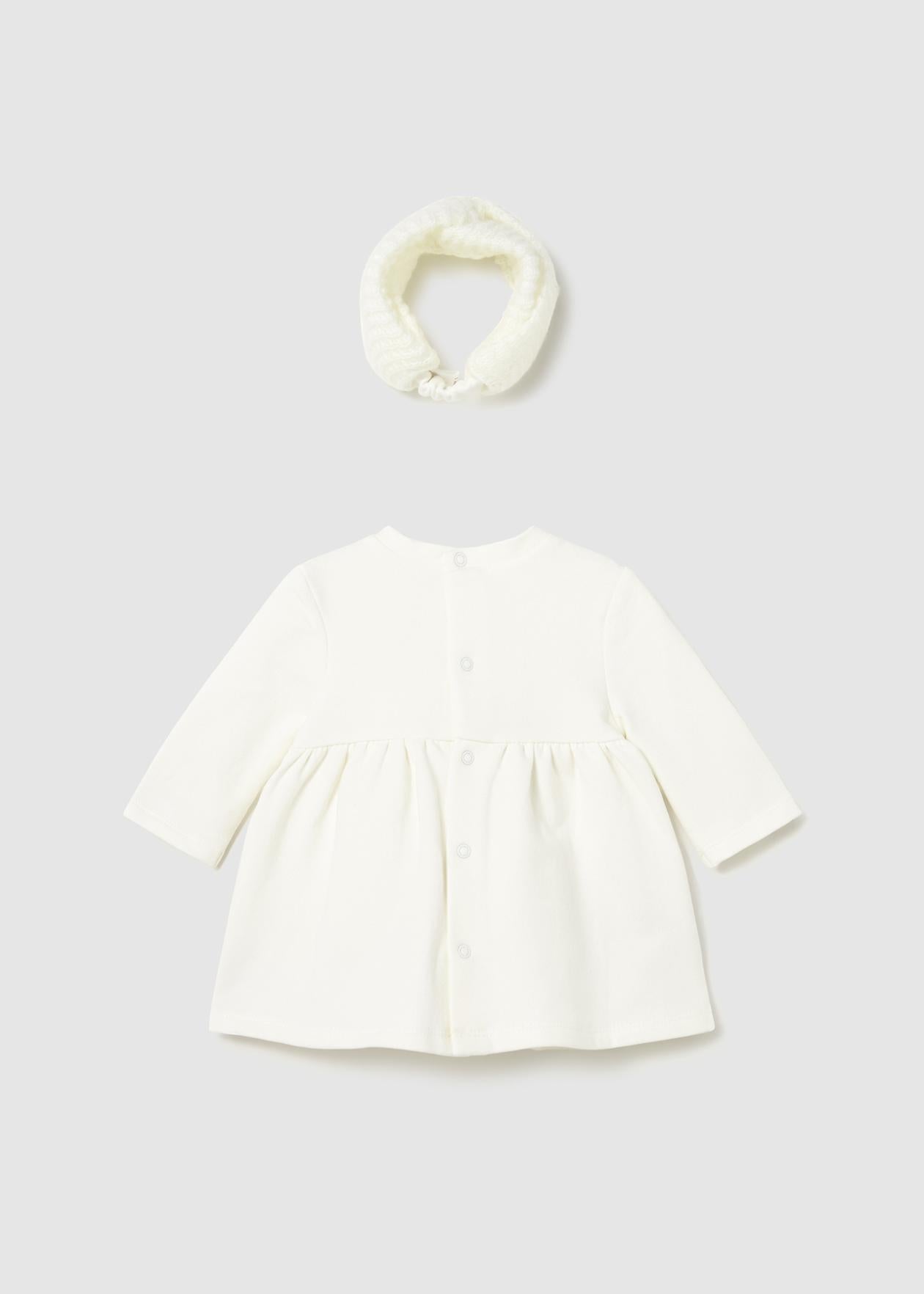 VESTIDO NIÑA CON DIADEMA CRUDO MAYORAL