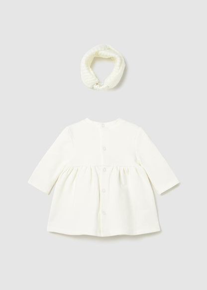 VESTIDO NIÑA CON DIADEMA CRUDO MAYORAL