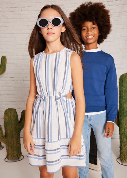 VESTIDO NIÑA RAYAS OCEANO MAYORAL