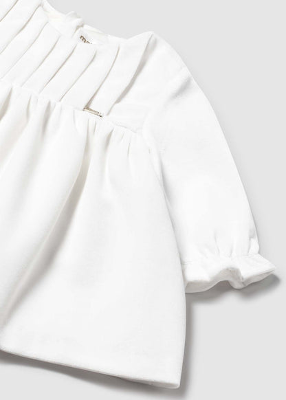 VESTIDO NIÑA TERCIOPELO CRUDO MAYORAL